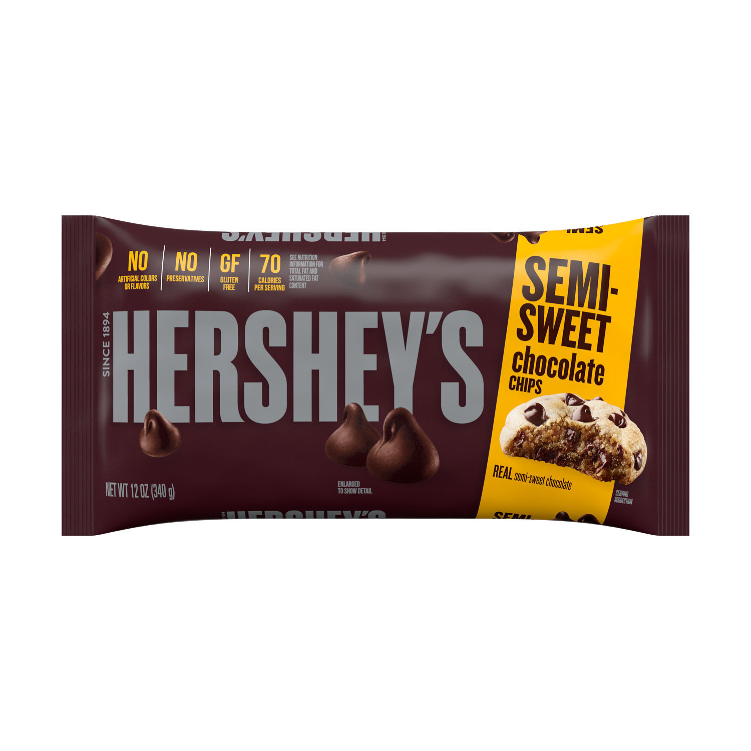 HERSHEY’S Semi-Sweet Chocolate Chips 12oz Candy Bag - THE HERSHEY COMPANY