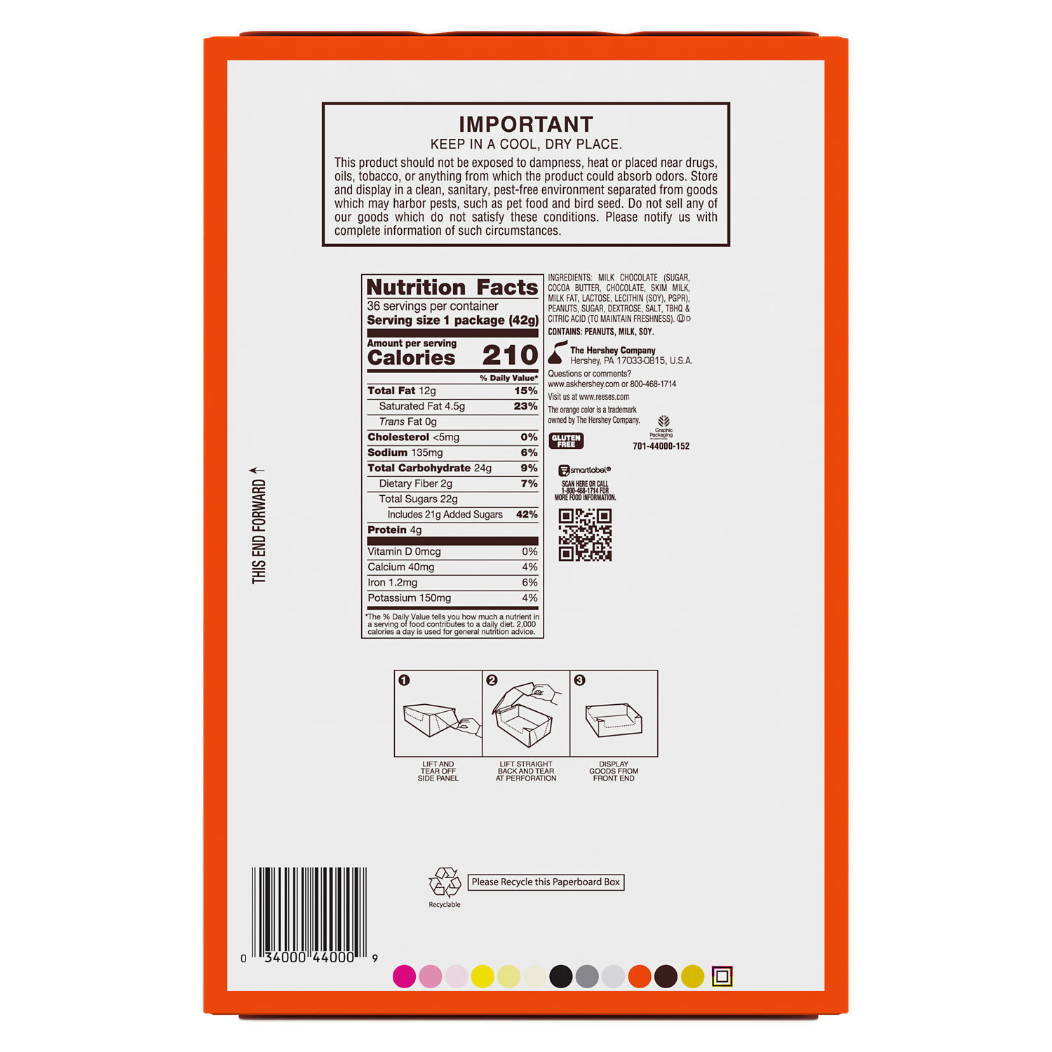 REESE’S Milk Chocolate Peanut Butter Cups, 1.5 oz (36 Count) - THE HERSHEY COMPANY