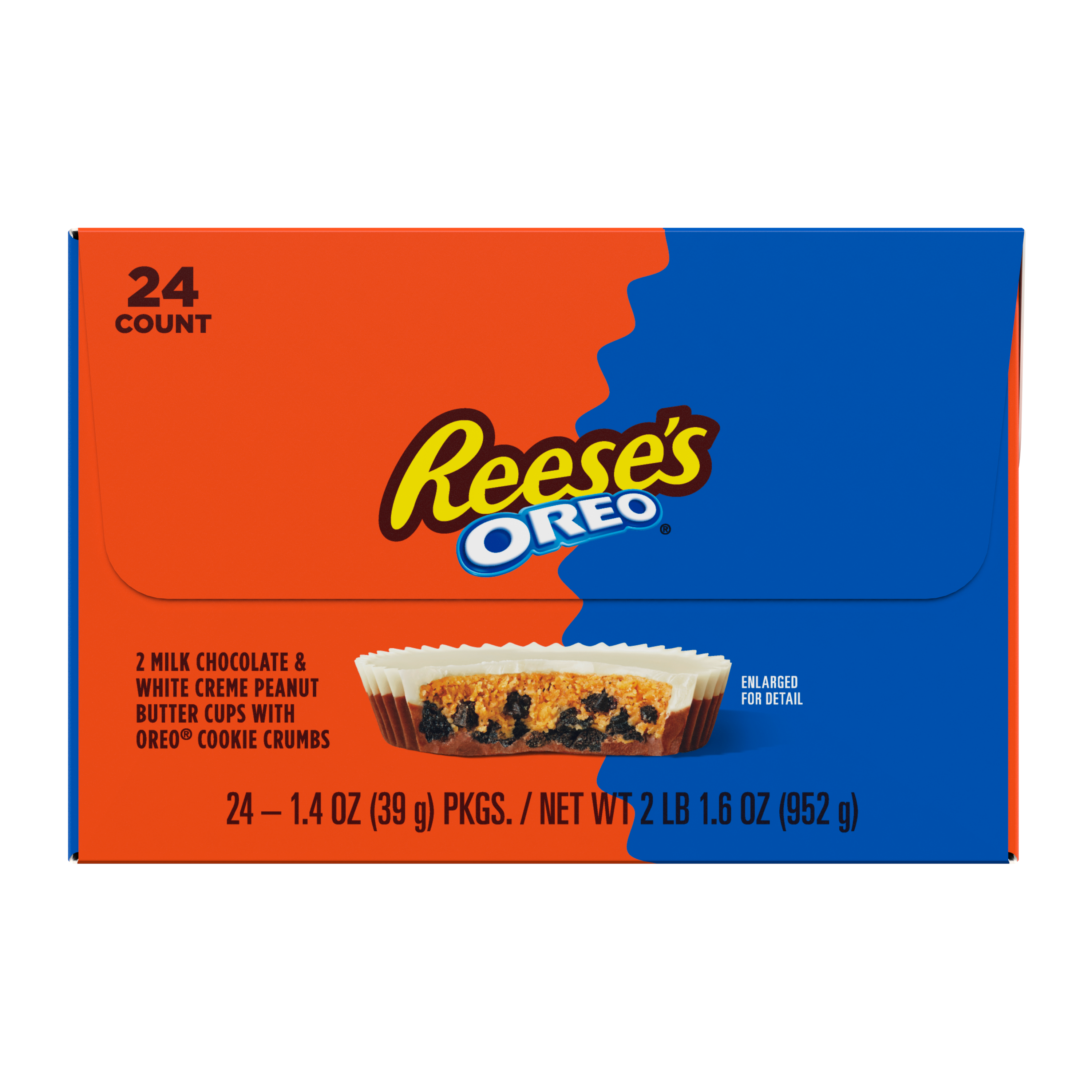 REESE’S OREO® Milk Chocolate and White Creme Peanut Butter Cups Candy Packs, 1.4 oz (24 Count) - THE HERSHEY COMPANY