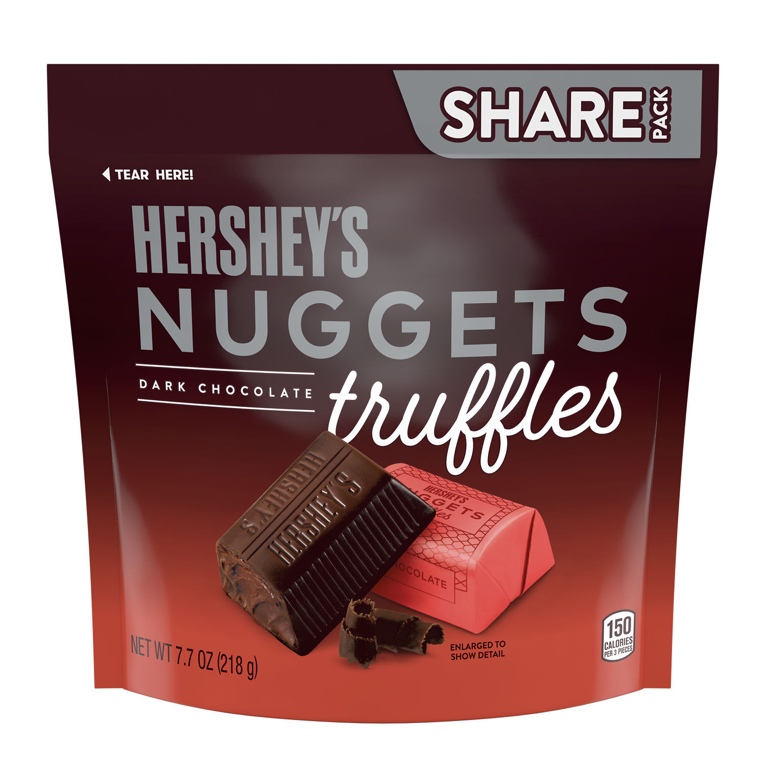 HERSHEY’S NUGGETS Truffles Dark Chocolate 7.7oz Candy Bag - THE HERSHEY COMPANY