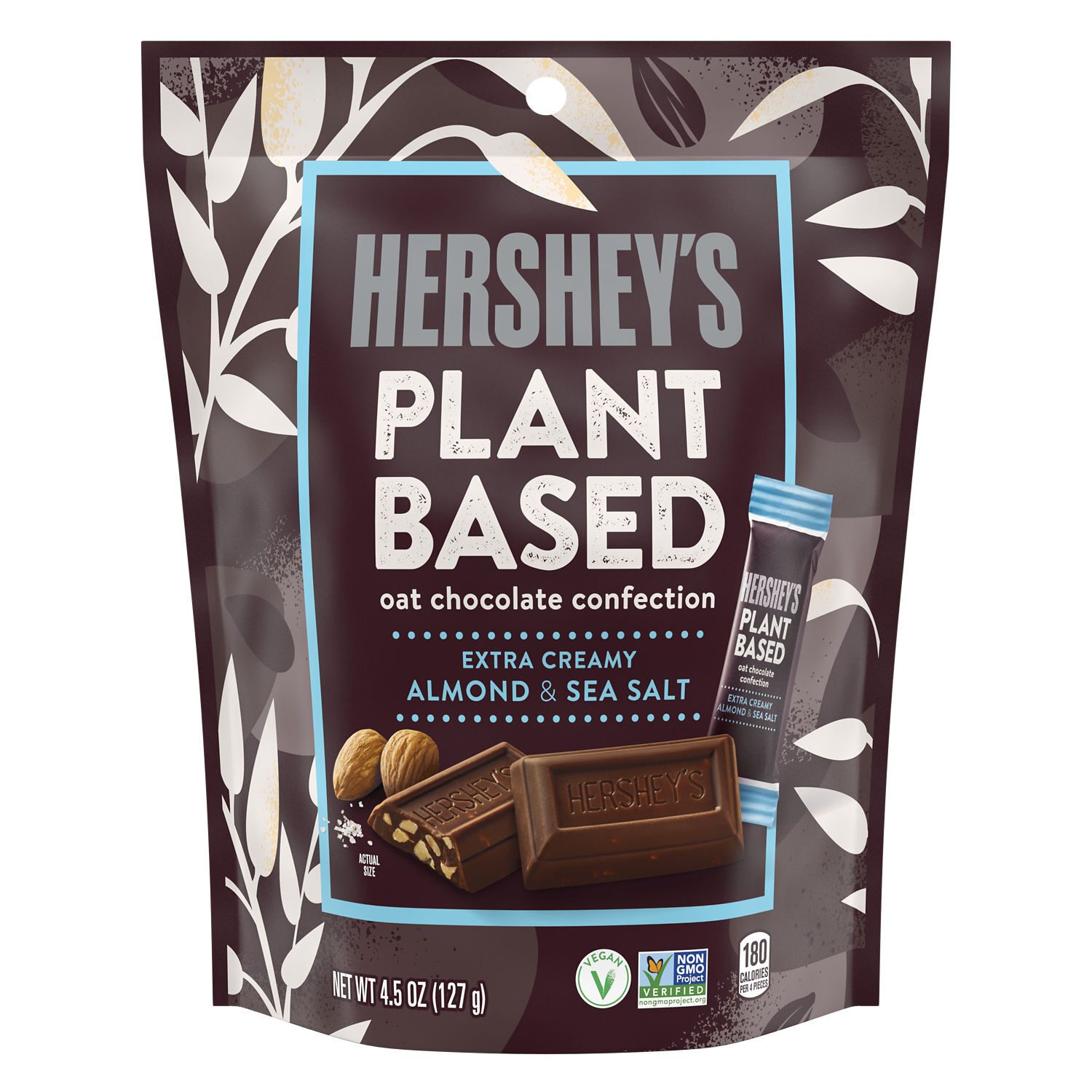 HERSHEY’S Plant Based Extra Creamy with Almond and Sea Salt Candy Bag, 4.5 oz - THE HERSHEY COMPANY
