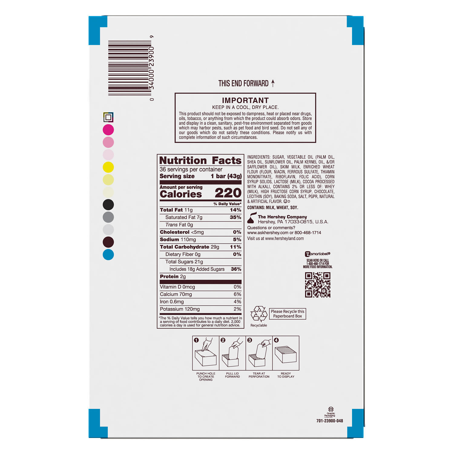 HERSHEY’S Cookies ‘n’ Creme Candy Bars, 1.55 oz (36 Count) - THE HERSHEY COMPANY