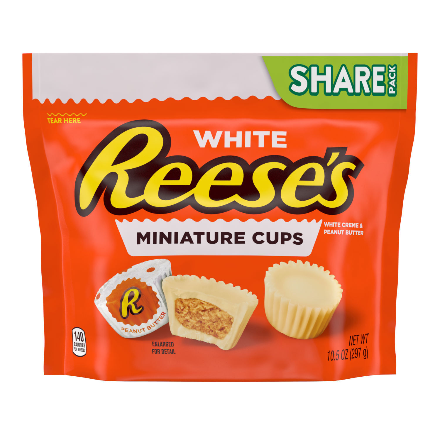REESE’S White Creme Peanut Butter Cups Miniatures 10.5oz Candy Bag - THE HERSHEY COMPANY