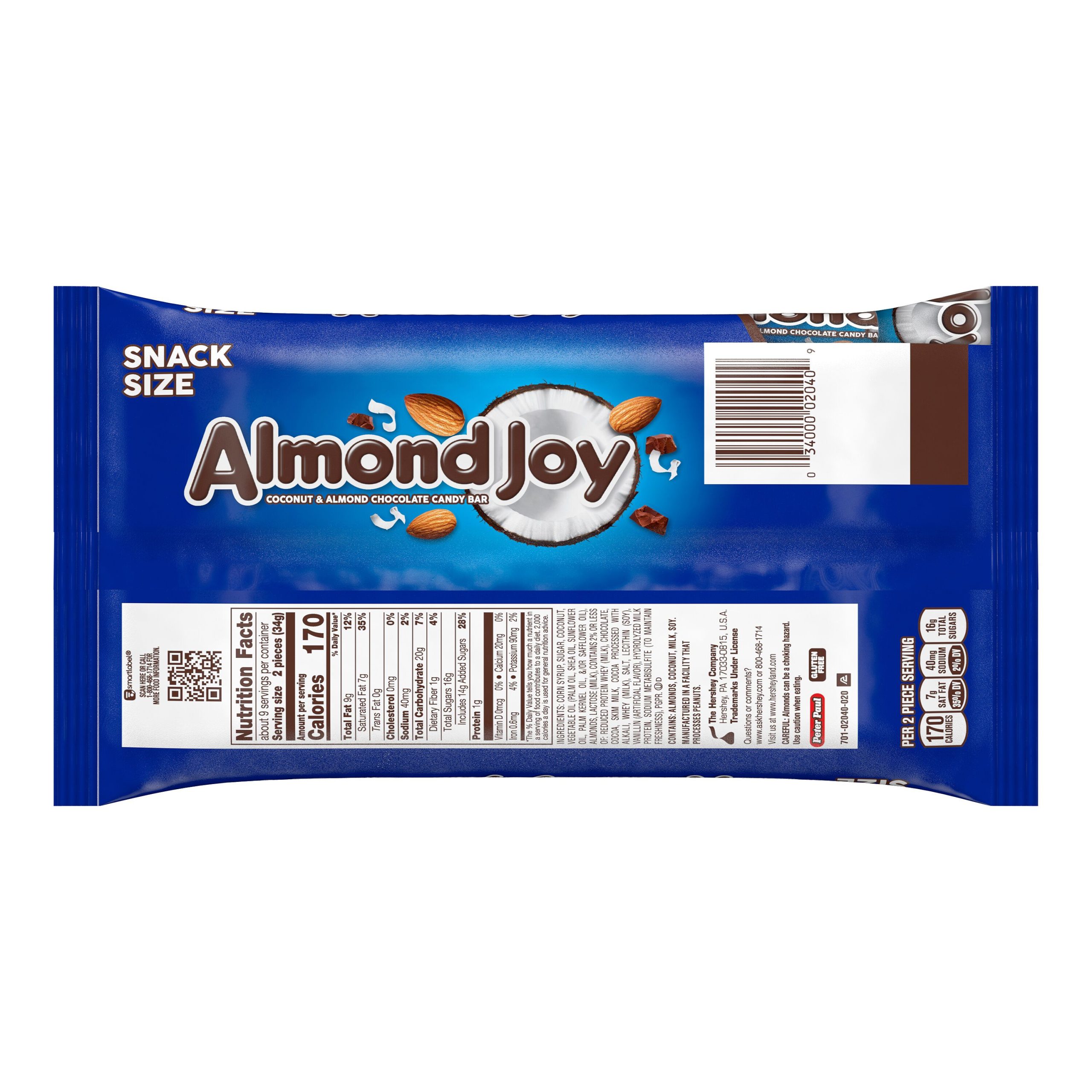 ALMOND JOY ALMOND JOY Coconut and Almond Chocolate Candy Bag, 11.3 oz – - THE HERSHEY COMPANY