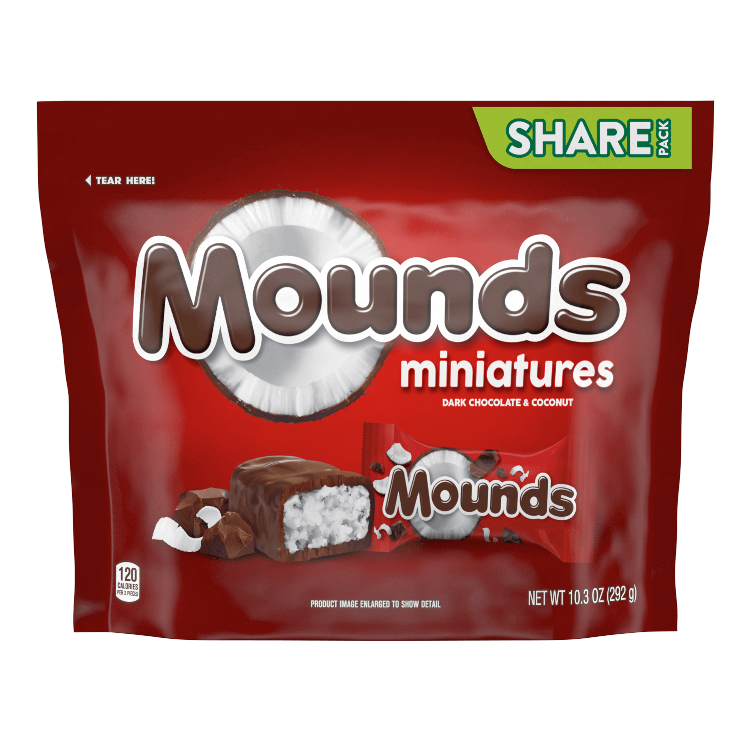 MOUNDS Dark Chocolate Coconut Miniatures 10.30oz Candy Bag - THE HERSHEY COMPANY