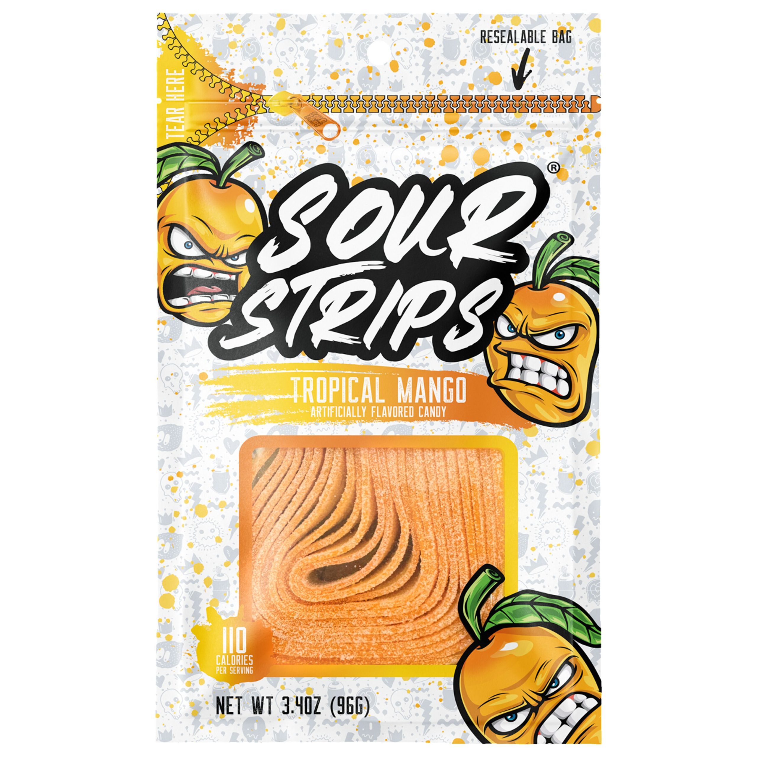 Sour Strips Mango Candy Peg Bag, 3.4oz - THE HERSHEY COMPANY