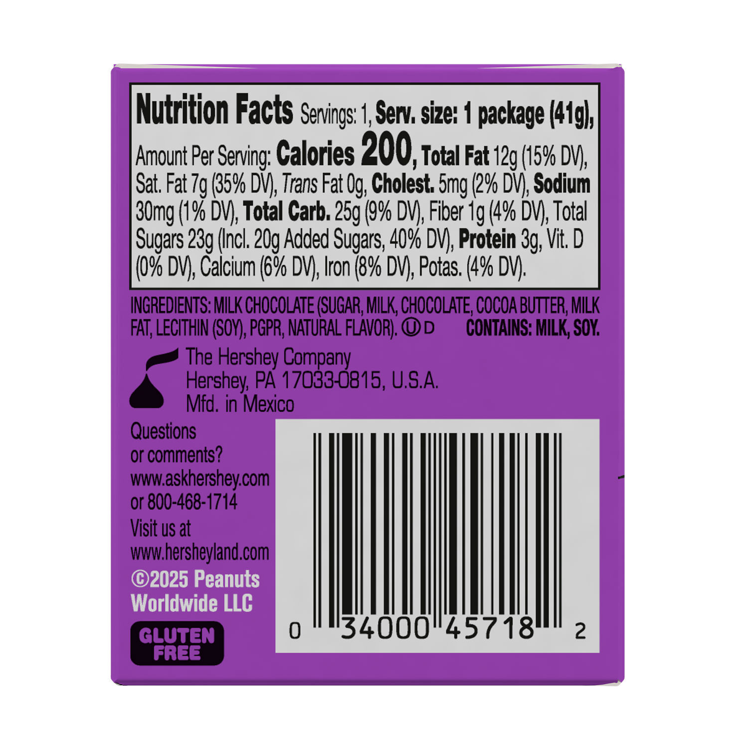 HERSHEY’S KISSES Snoopy™ and Friends Solid Milk Chocolate Valentine’s Candy Gift Boxes, 1.45 oz (6 Count) - THE HERSHEY COMPANY