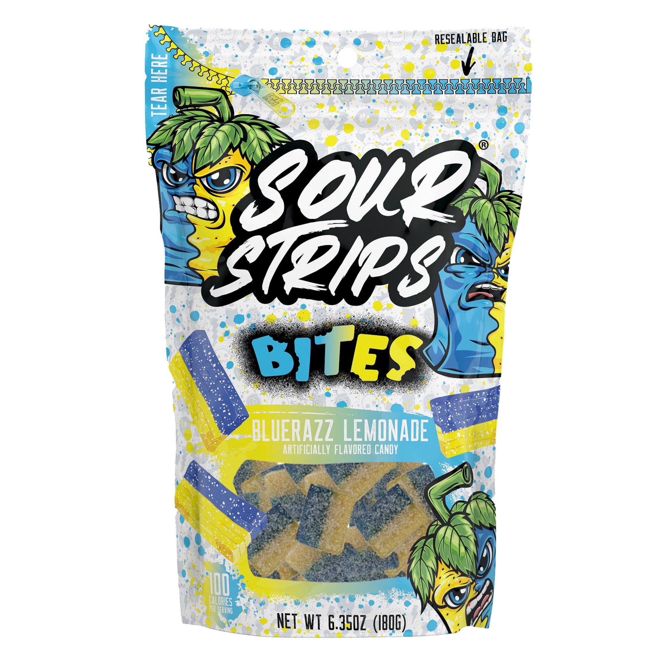 Sour Strips BlueRazz Lemonade Bites Candy Bag, 6.35oz - THE HERSHEY COMPANY
