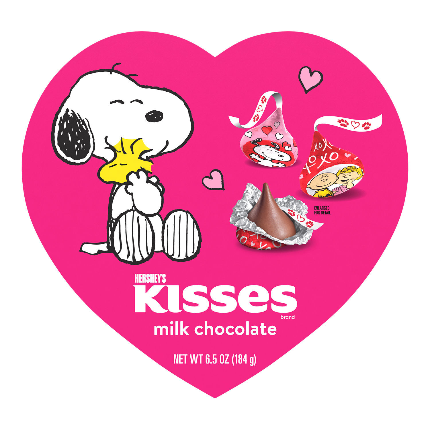 HERSHEY’S KISSES Milk Chocolate Snoopy™ and Friends, Valentine’s Day, Candy Gift Box, 6.5 oz - THE HERSHEY COMPANY