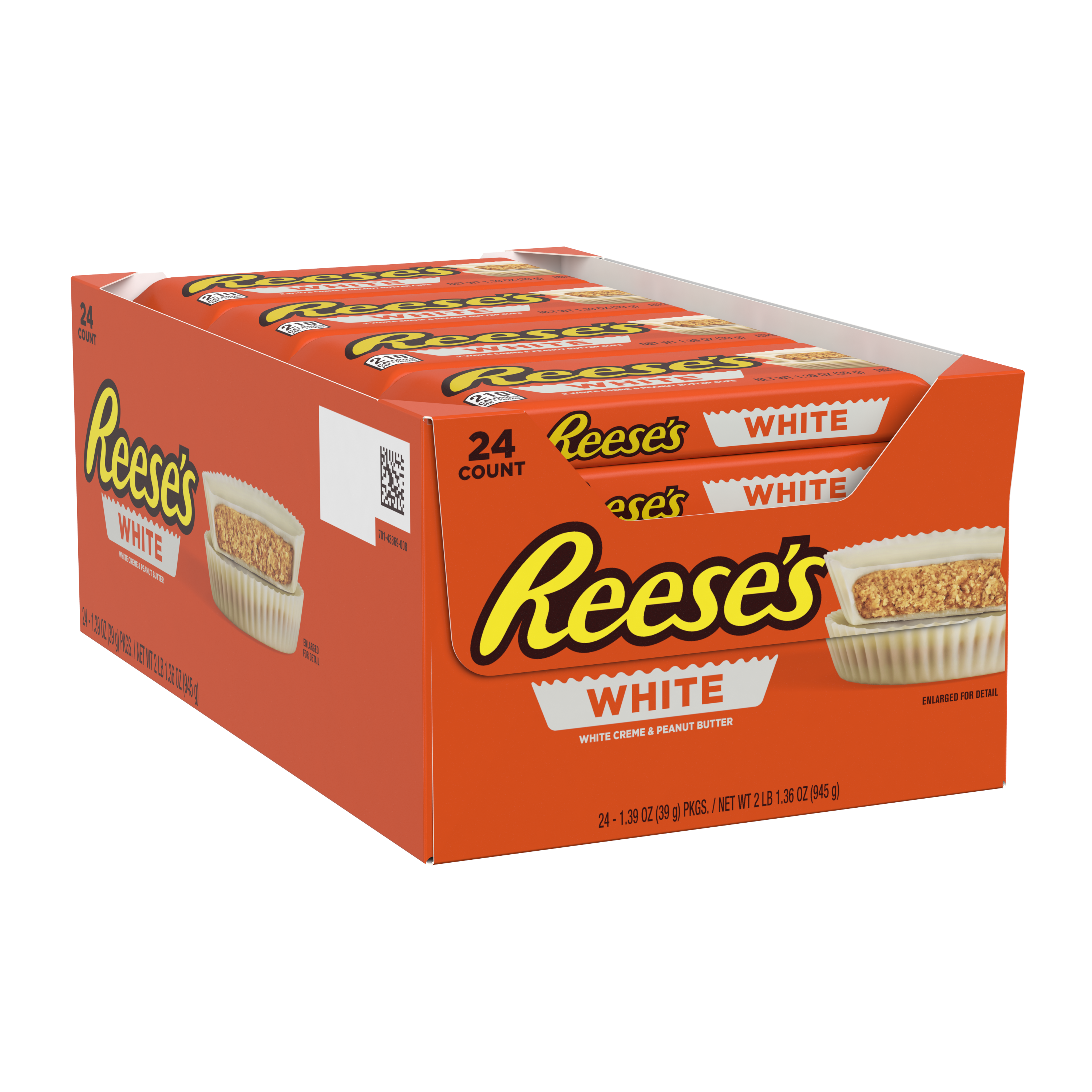 REESE’S White Creme Peanut Butter Cups, 1.39 oz (24 Count) - THE HERSHEY COMPANY