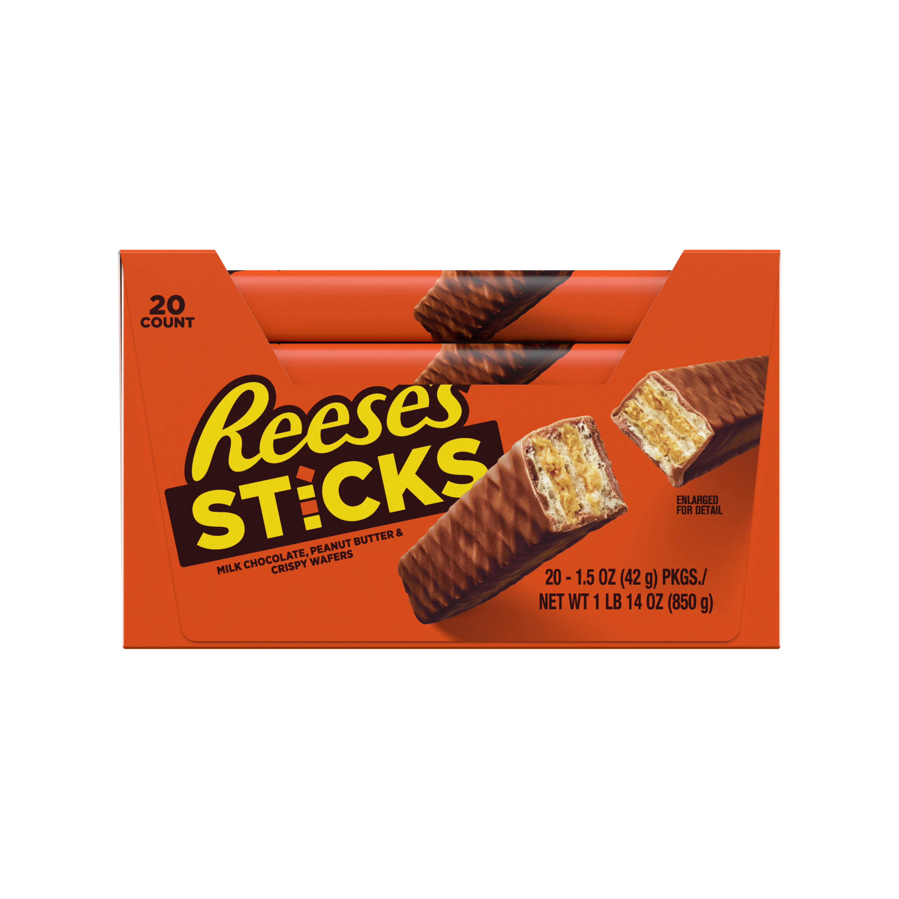 REESE’S STICKS Milk Chocolate Peanut Butter Candy Bars, 1.5 oz (20 Count) - THE HERSHEY COMPANY